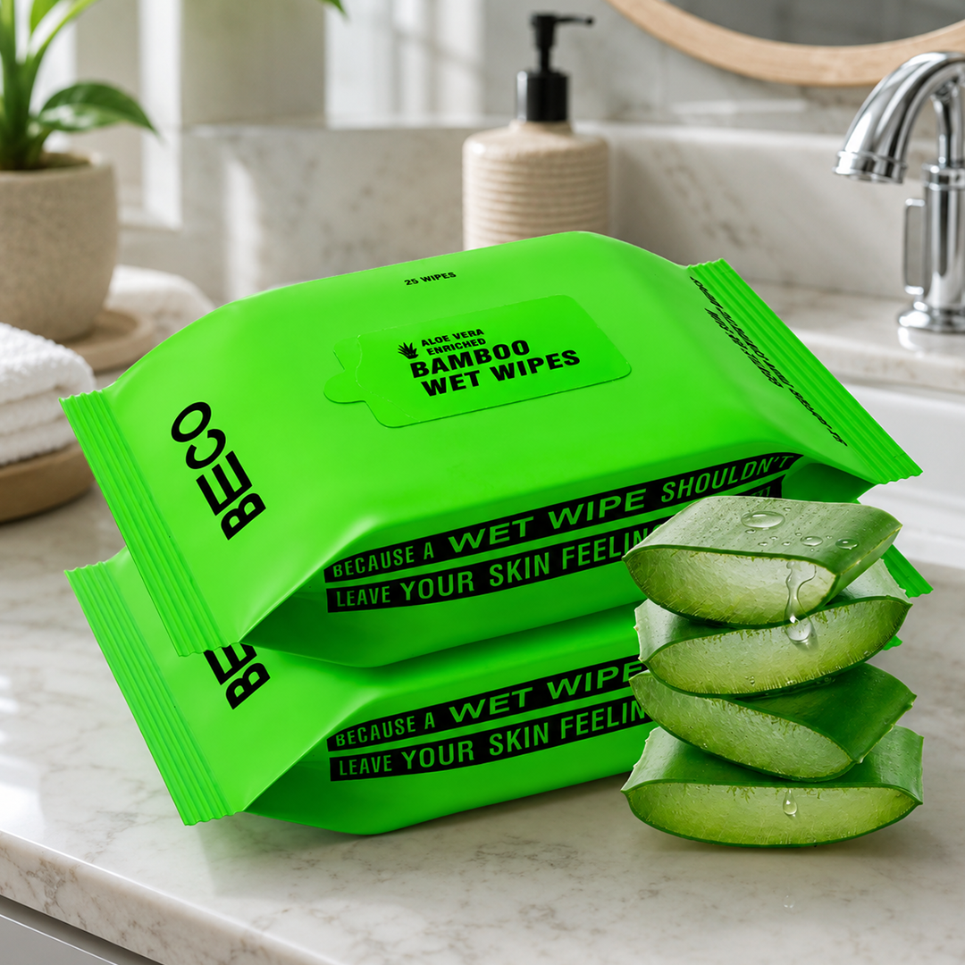 Aloe Infused Bamboo Wet Wipes | Pack of 2