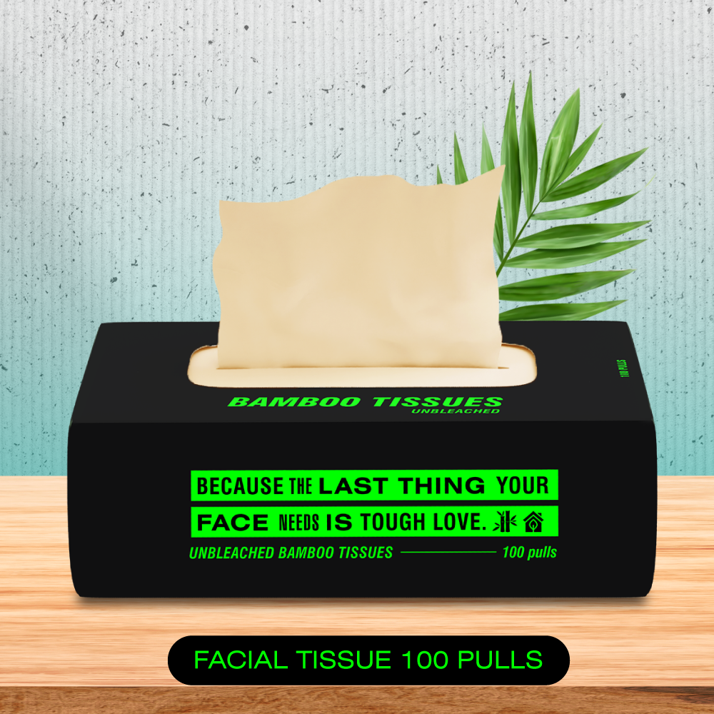 Bamboo Facial Tissues - 100 pulls..