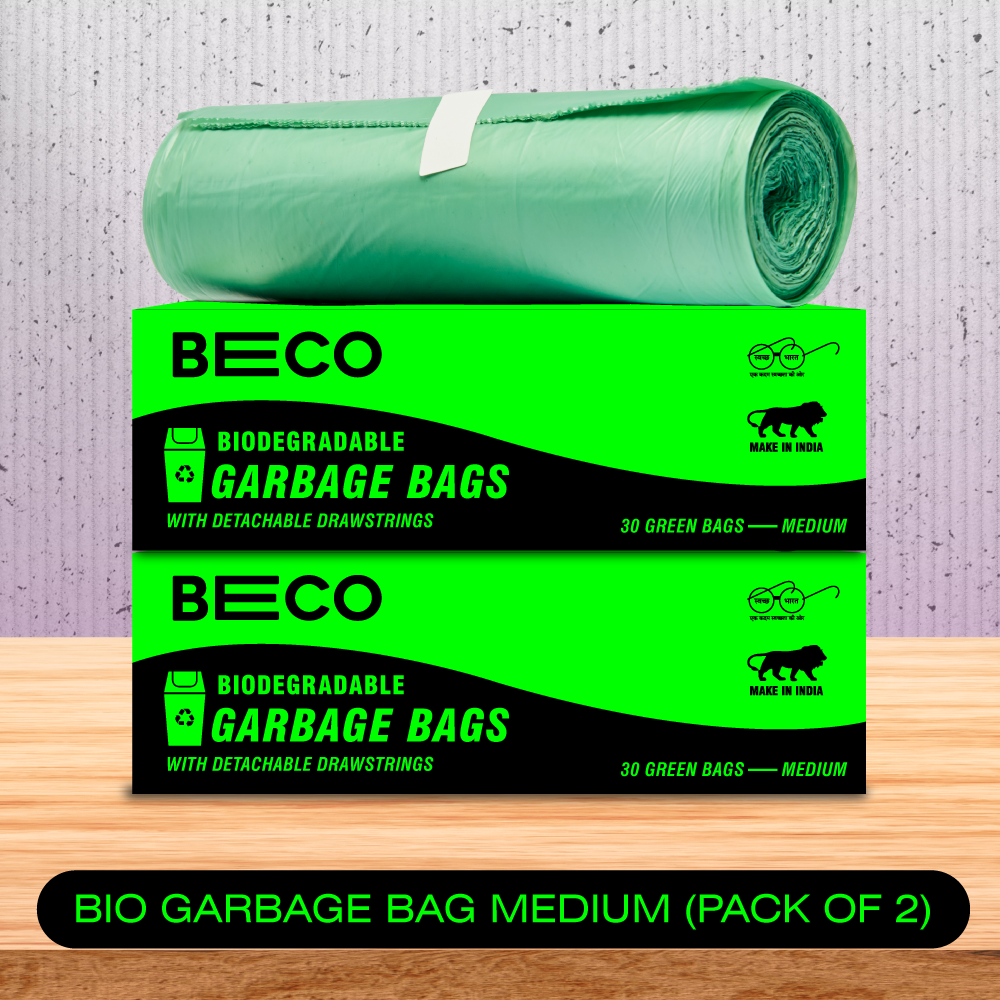 Biodegradable Garbage Bags Medium 30 bags roll Pack of 2