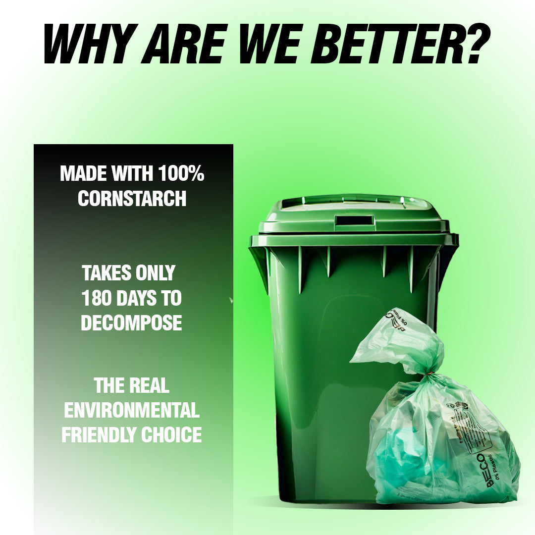 Biofriendly Garbage Bags - Medium - 30 bags/roll | Pack of 3