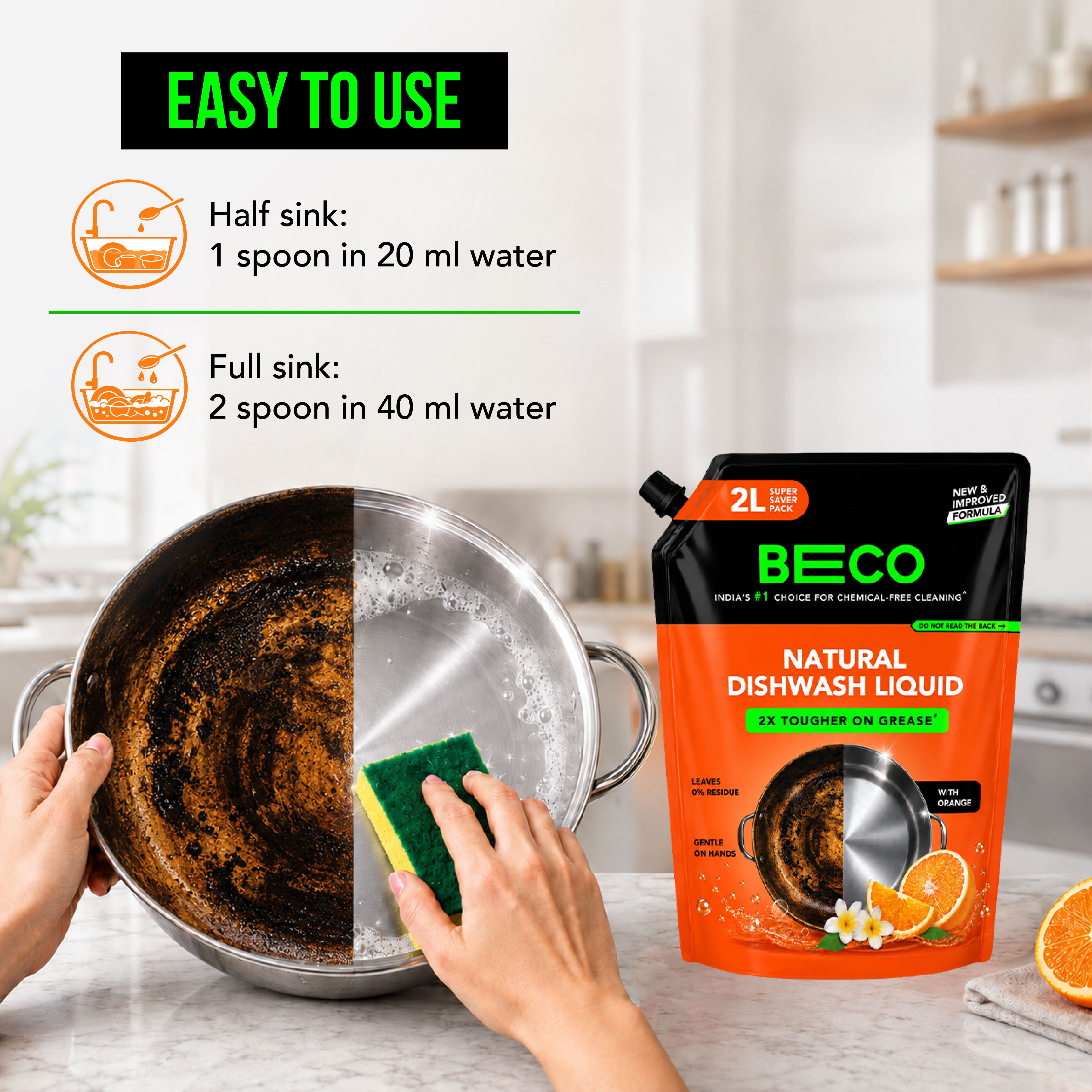 Natural Dishwash Liquid Refill - 2 litre