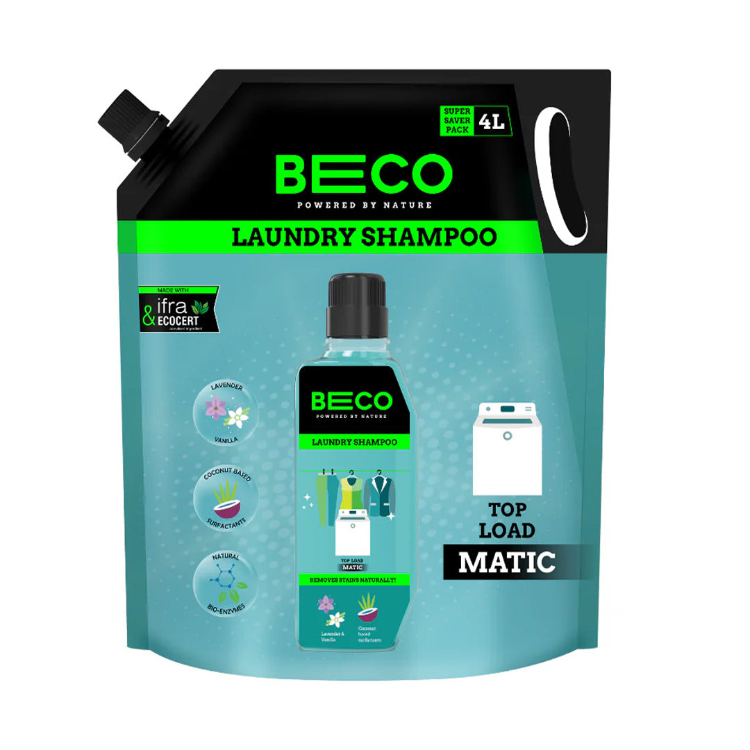 Beco Laundry Cleaner Liquid Shampoo Top Load 4 Ltr Refill