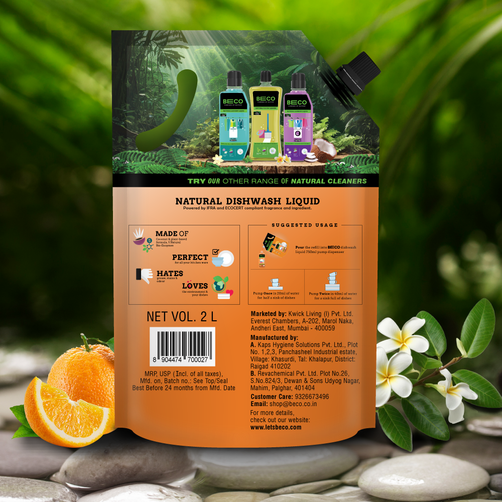 Natural Dishwash Liquid Refill - 2 litre**