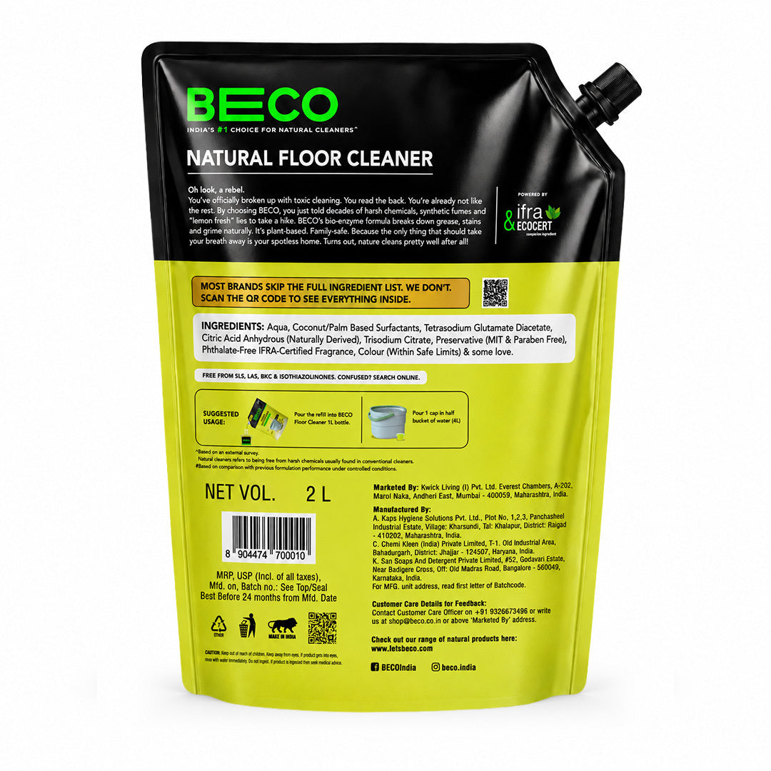 Natural Floor Cleaner Liquid Refill - 2 litre
