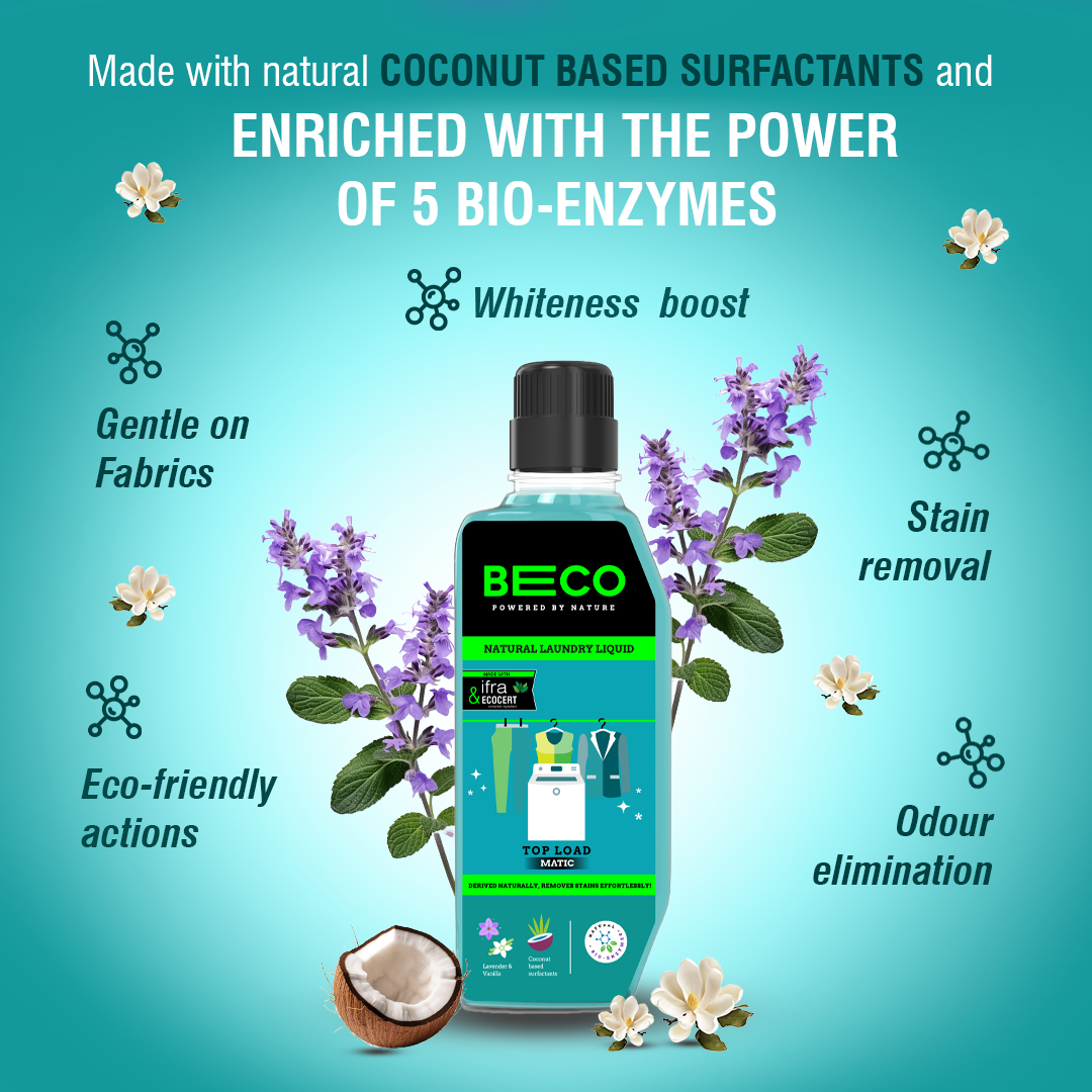 Natural Laundry Cleaner Liquid | Top Load - 960 ml..