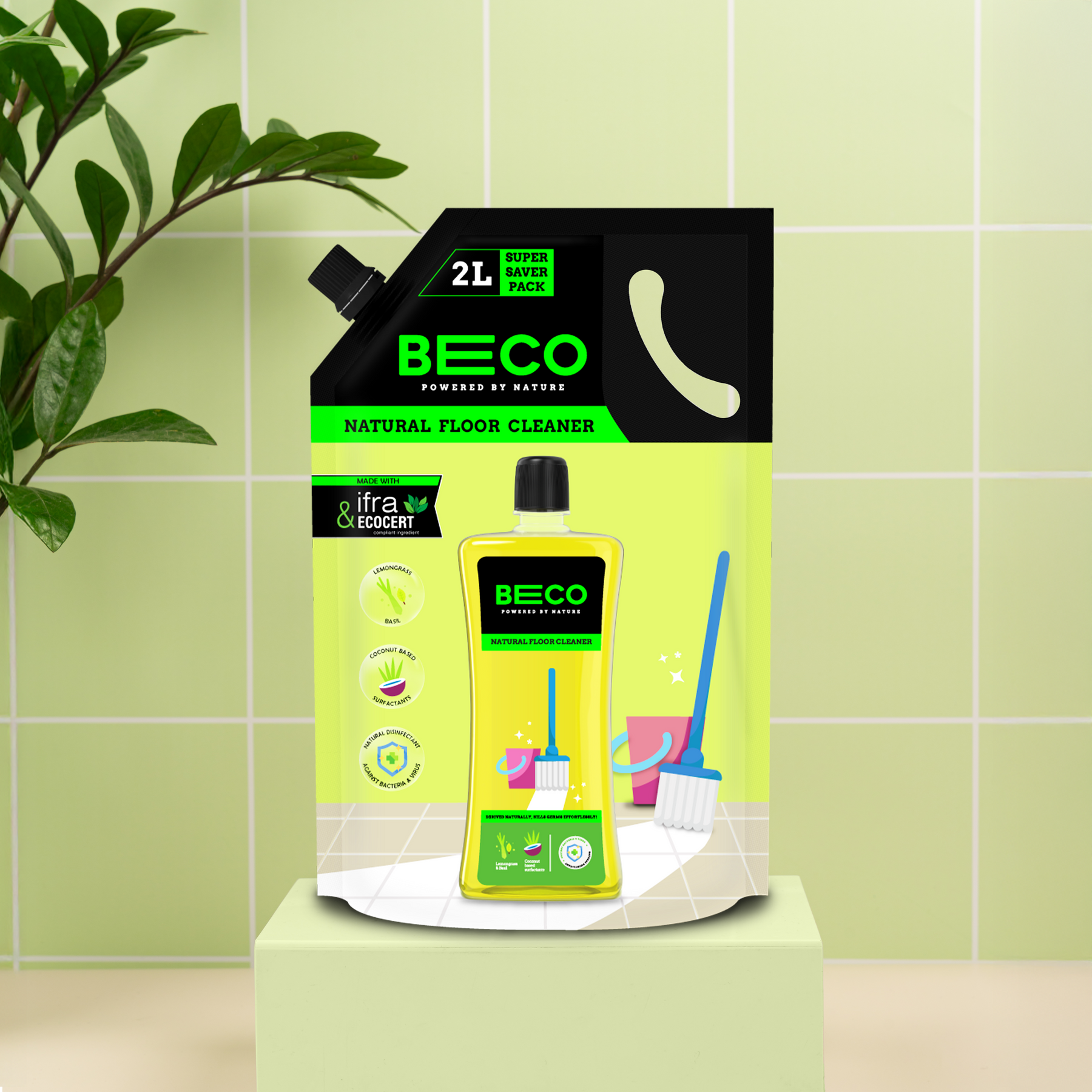 Natural Floor Cleaner Liquid Refill - 2 litre^^