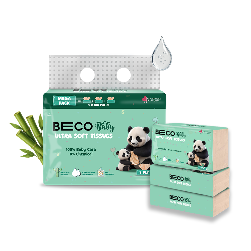 Ultra Soft Baby Tissues - 3 ply 100 Pulls Pack of 3
