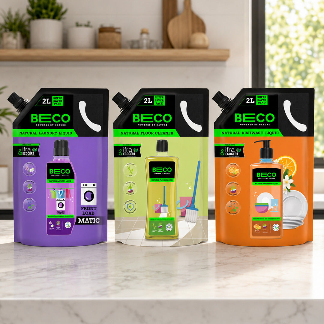 Refill Combo - Front load laundry, Floor Cleaner & Dishwash Liquid | 2+2+2 ltr