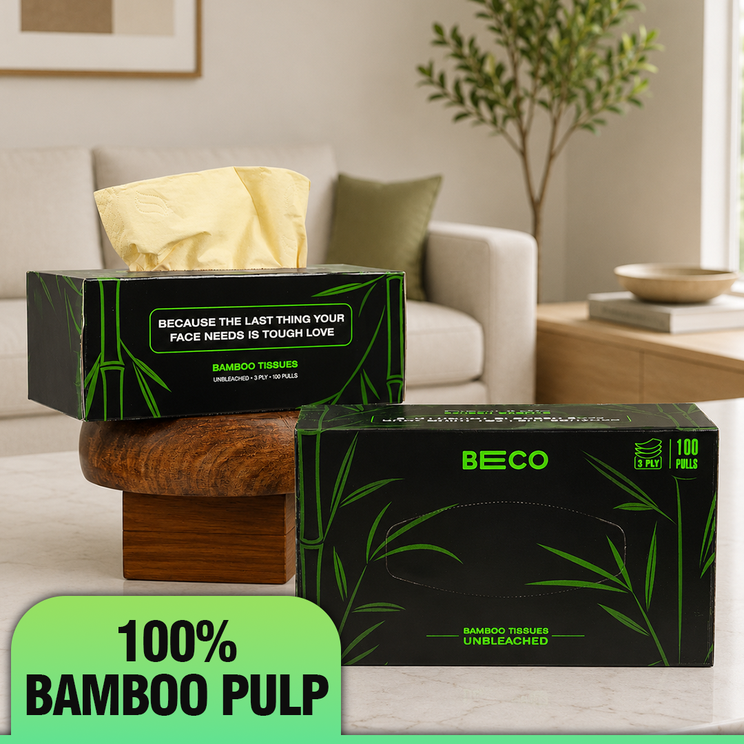 Bamboo Facial Tissue 100 Pulls 3ply (Pack of 2)