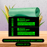 Compostable Garbage Bags - Large - 10 bags/roll | Pack of 2 .