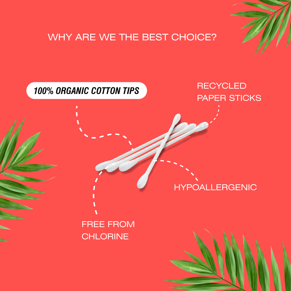 Cotton Buds with Recycled Paper Sticks - 200 Sticks_EMP