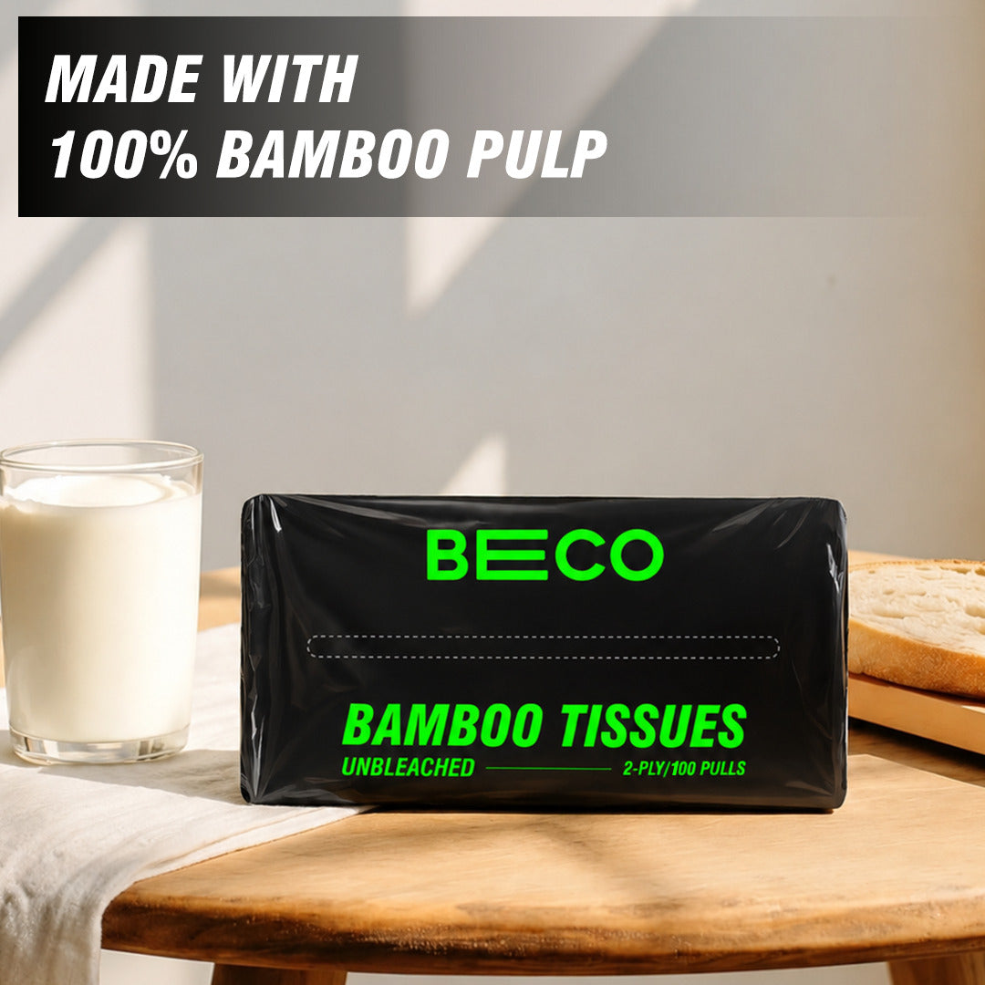 Bamboo Facial Tissues - 100 pulls | Pack of 12