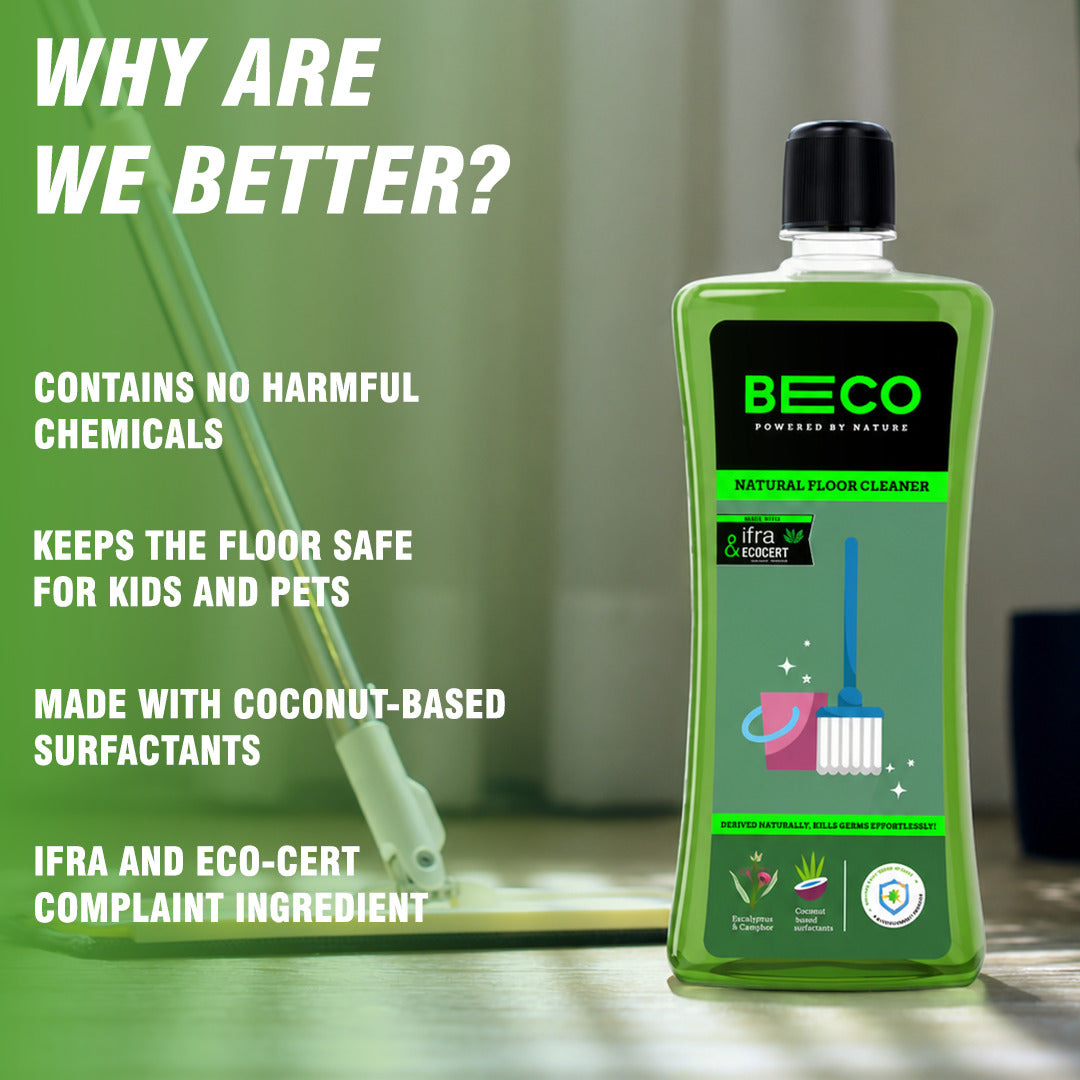 Natural Floor Cleaner Eucalyptus  1 Liter (Pack of 3)