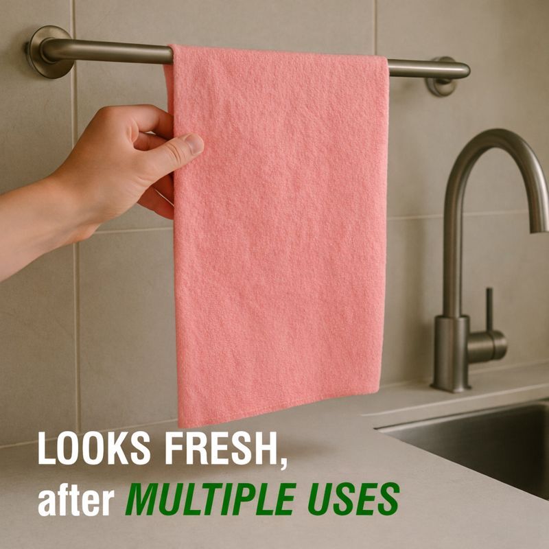 Reusable Bamboo Kitchen Towel Pink - 20 Sheets
