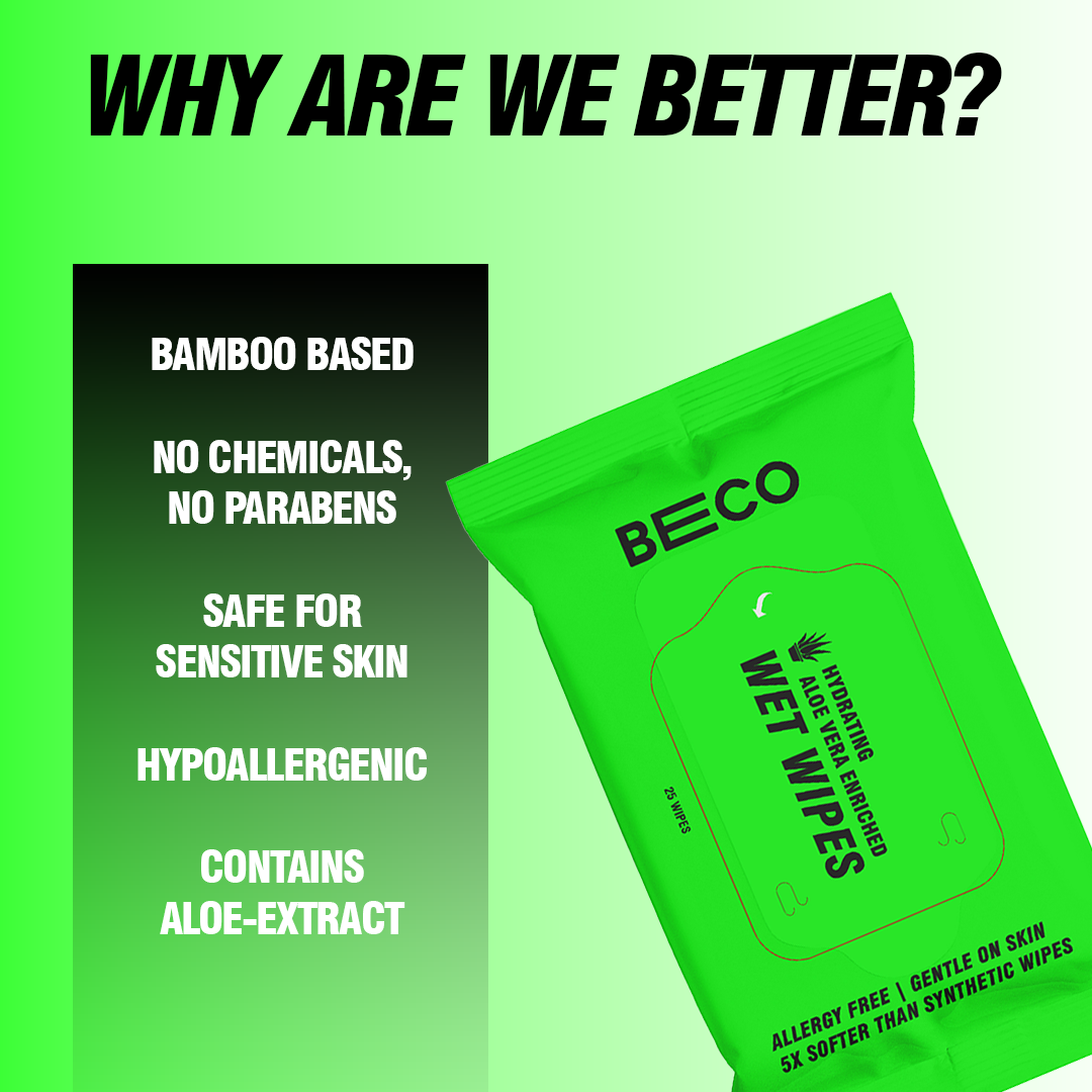 Aloe Infused Bamboo Wet Wipes | Pack of 2