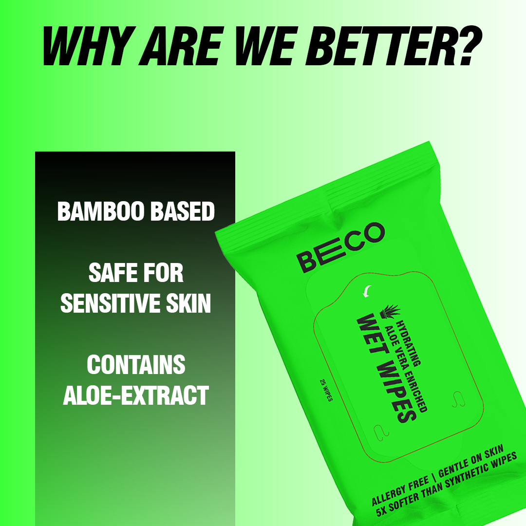 Aloe Infused Bamboo Wet Wipes | Pack of 2