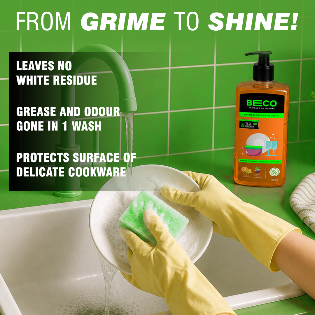 Natural Dishwash Liquid - 750 ml | Pack of 2