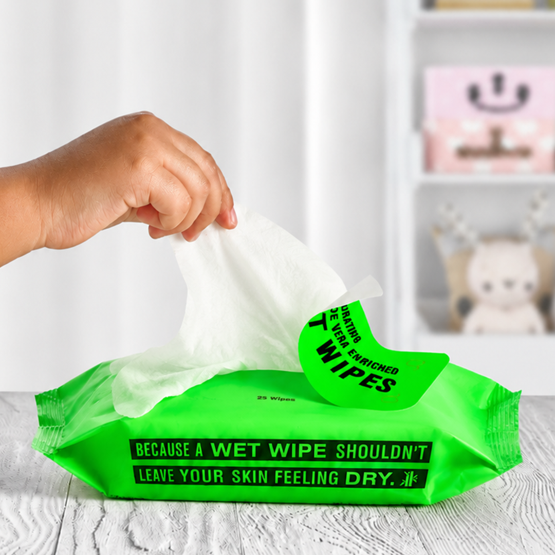 Aloe Infused Bamboo Wet Wipes | Pack of 2