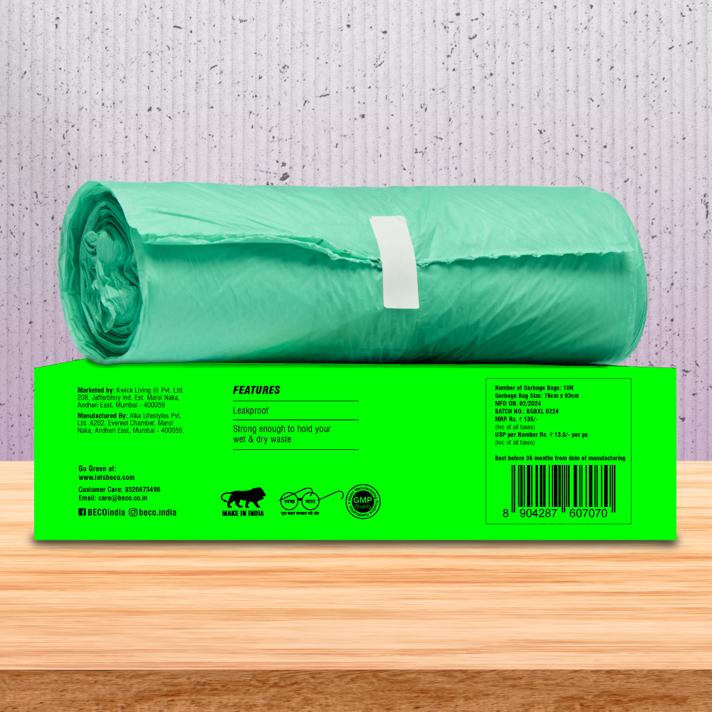 Biodegradable Garbage Bags - Large - 15 bags/roll_EMP
