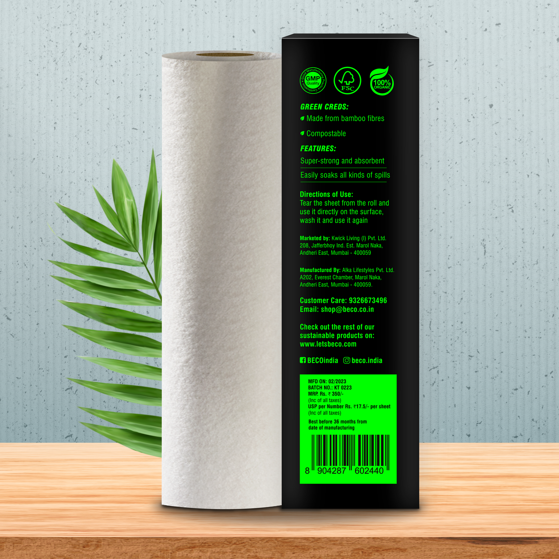 Reusable Bamboo Kitchen Towel - 20 Sheets^^