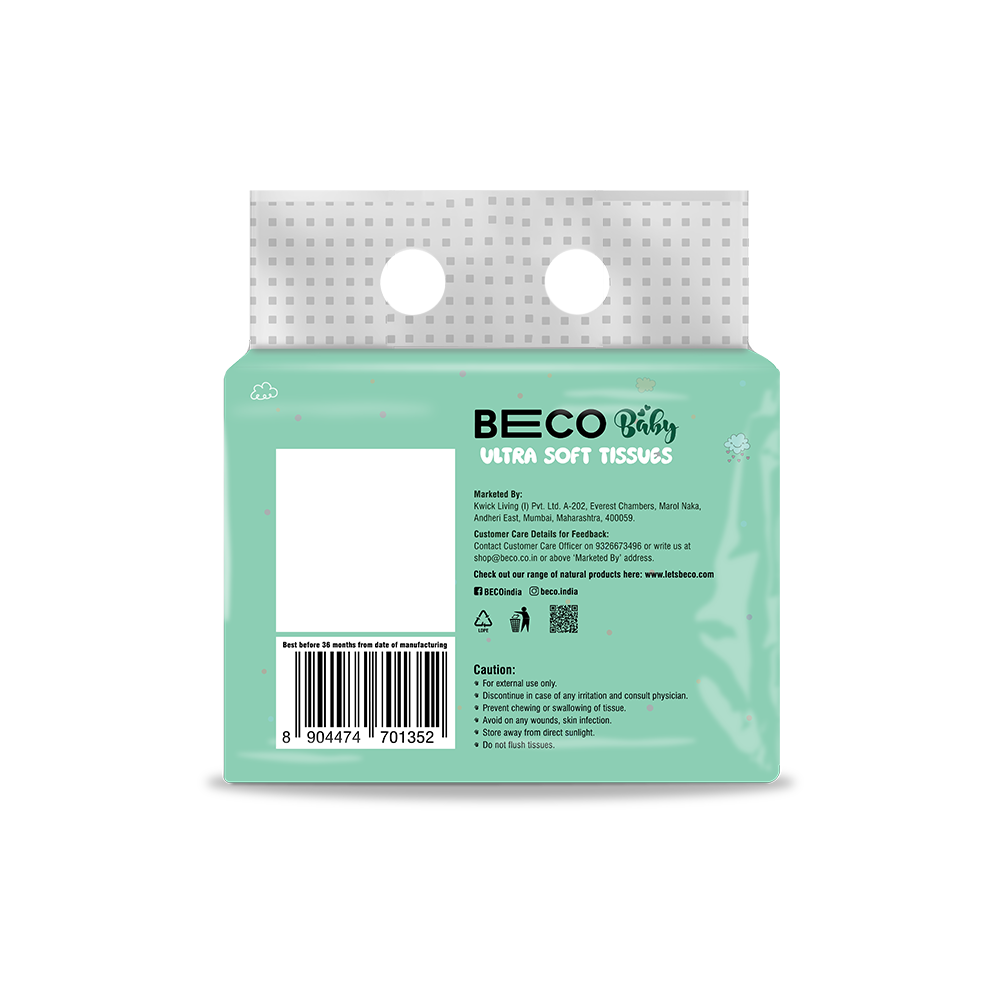 Ultra Soft Baby Tissues - 3 ply 100 Pulls Pack of 3