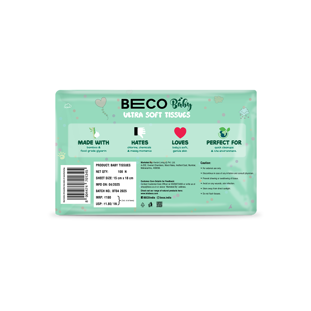 Ultra Soft Baby Tissues - 3 ply 100 Pulls