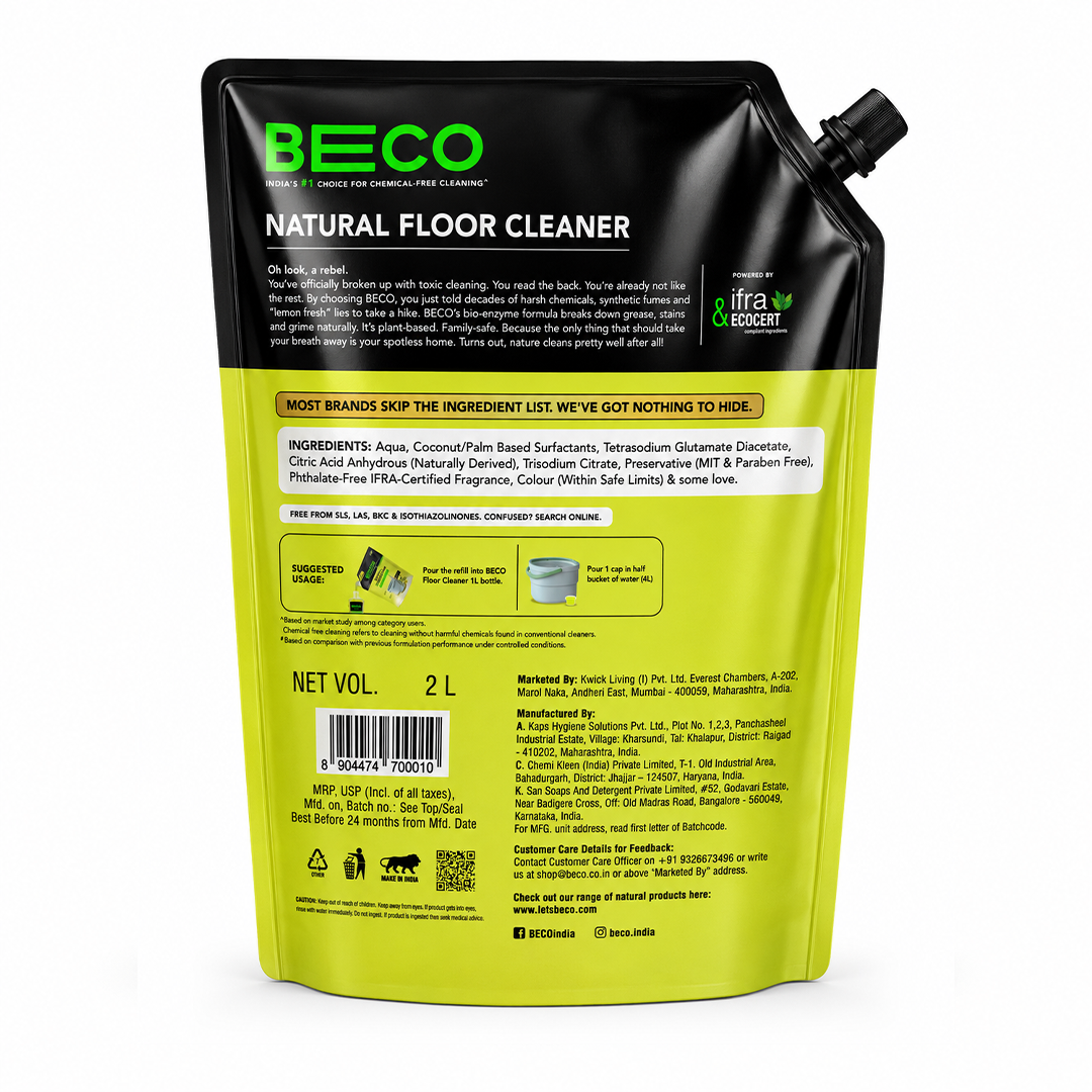 Natural Floor Cleaner Liquid Refill - 2 litre
