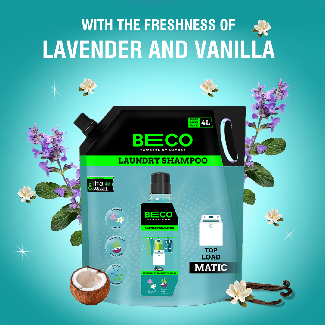 Beco Laundry Cleaner Liquid Shampoo Top Load 4 Ltr Refill