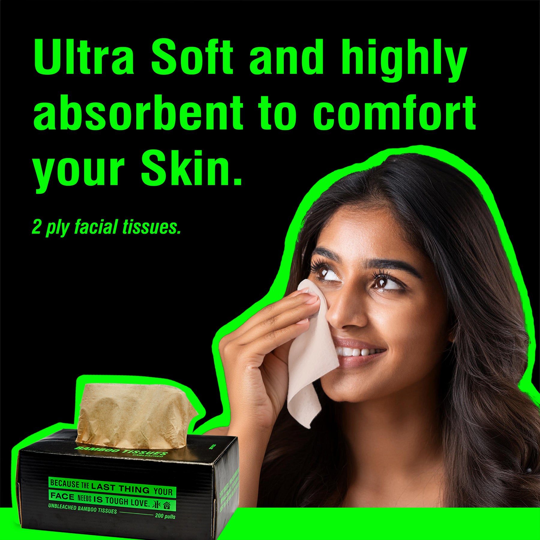 Bamboo Facial Tissues - 200 pulls_
