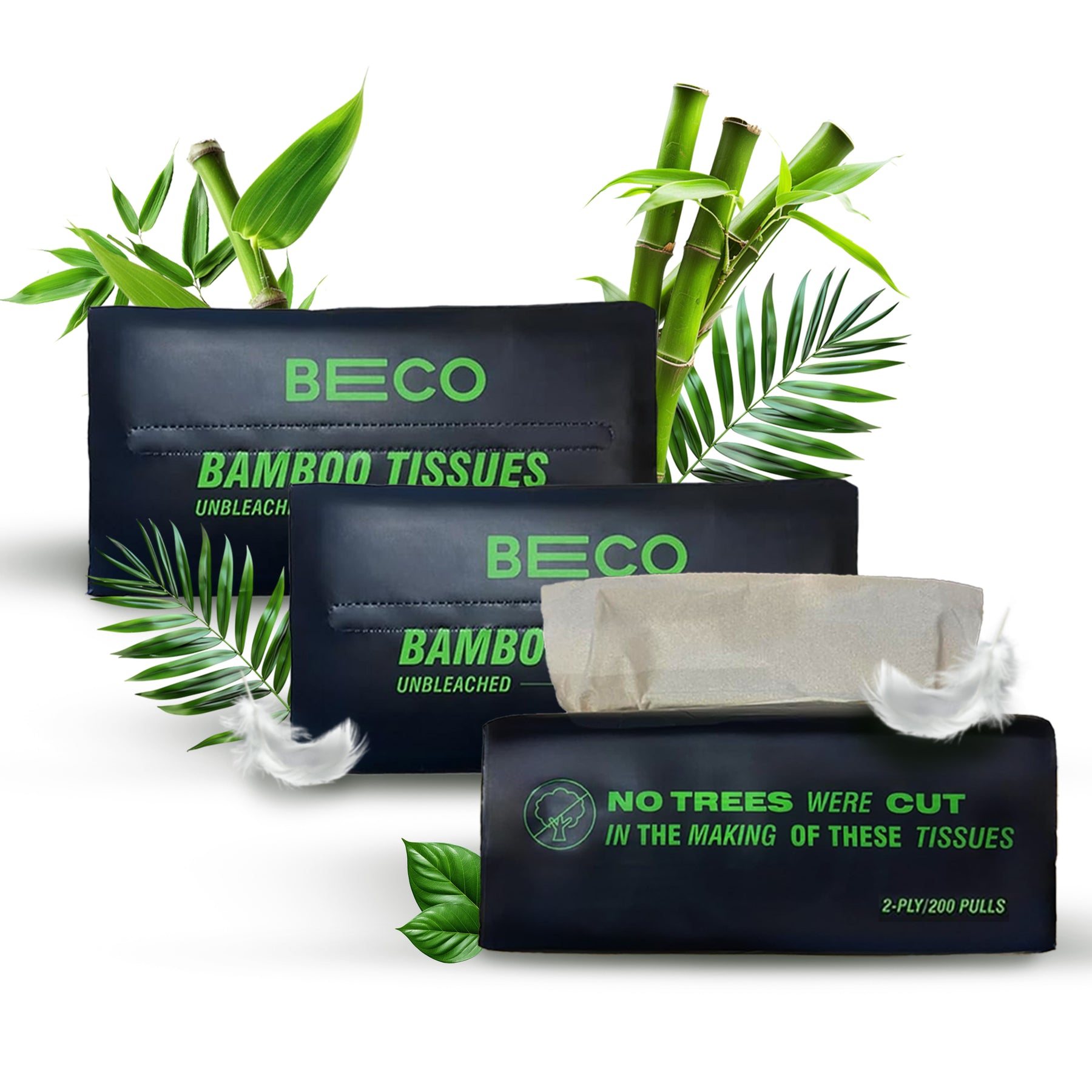 Bamboo Facial Tissues - 200 pulls | Pack of 3