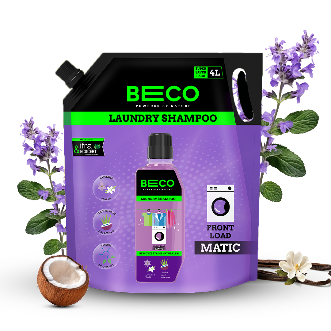 Beco Laundry Cleaner Liquid Shampoo Front Load 4 Ltr Refill