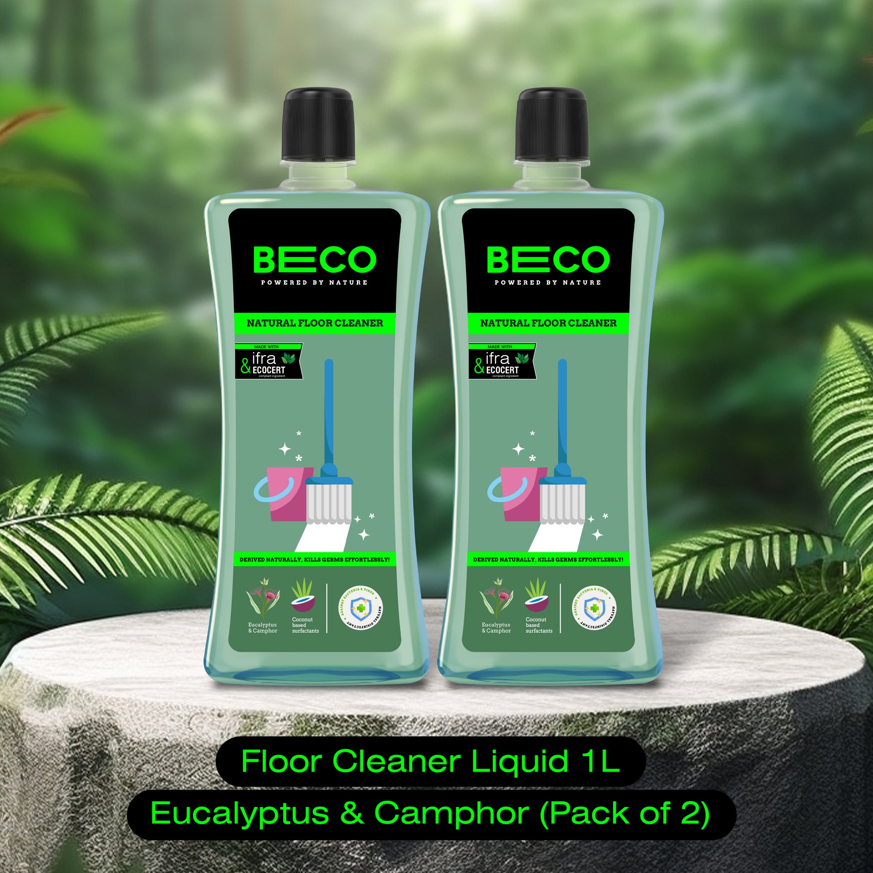 Natural Floor Cleaner Eucalyptus  1 Liter (Pack of 2)_