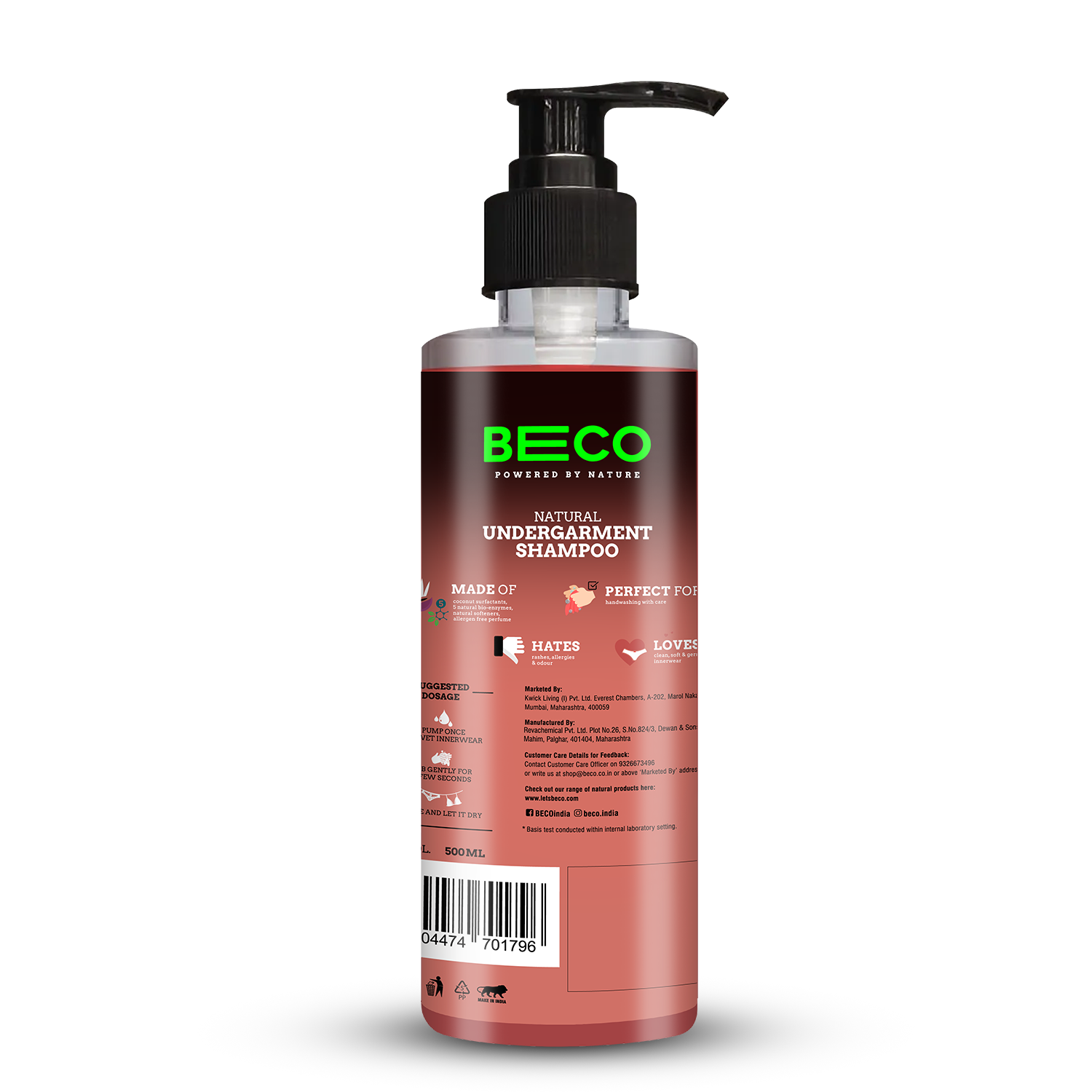 Natural Undergarment Liquid Shampoo 500 Ml_