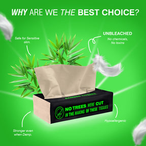 Bamboo Facial Tissues - 100 pulls | Pack of 6