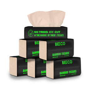 Bamboo Facial Tissues - 100 pulls | Pack of 6