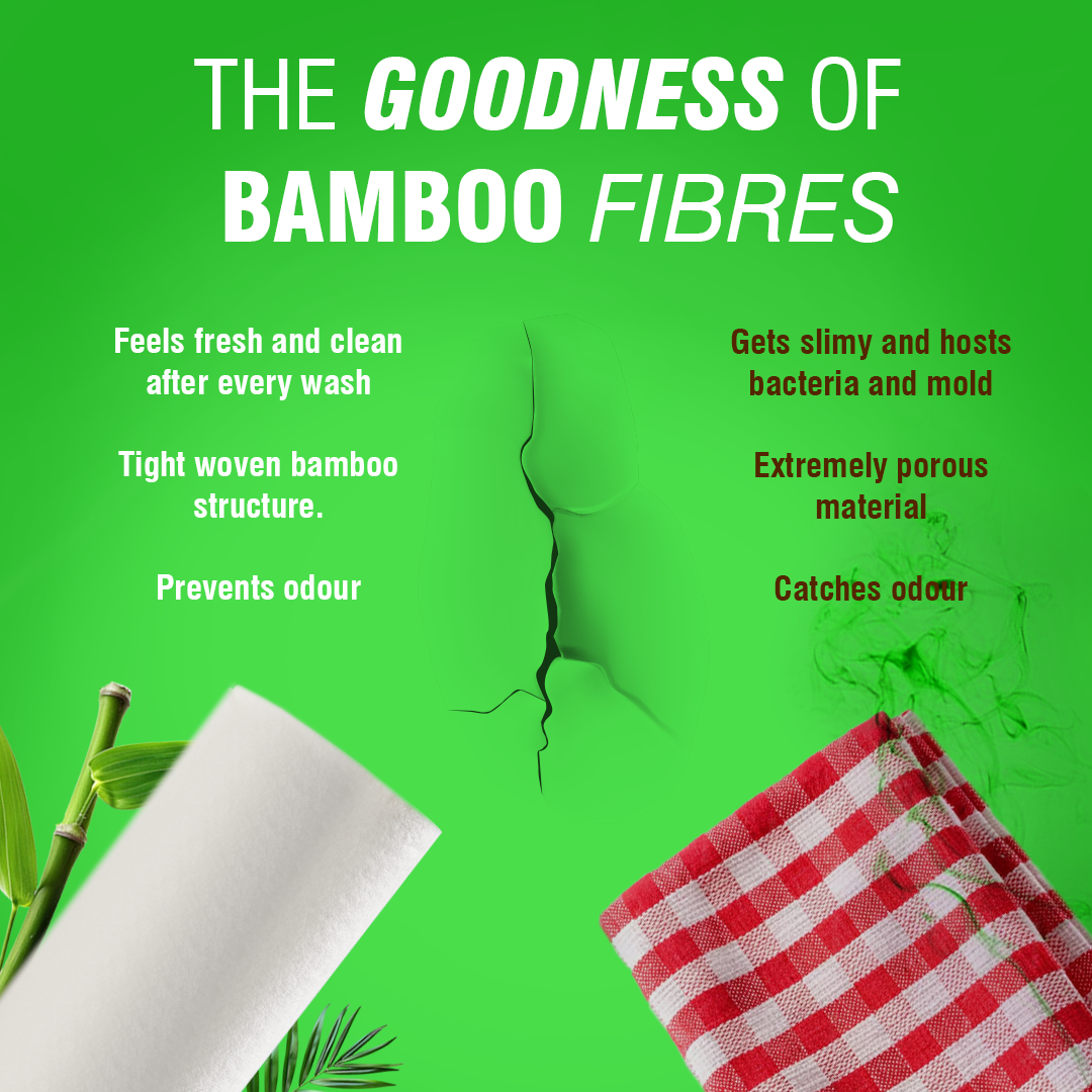 Reusable Bamboo Kitchen Towel - 20 Sheets_
