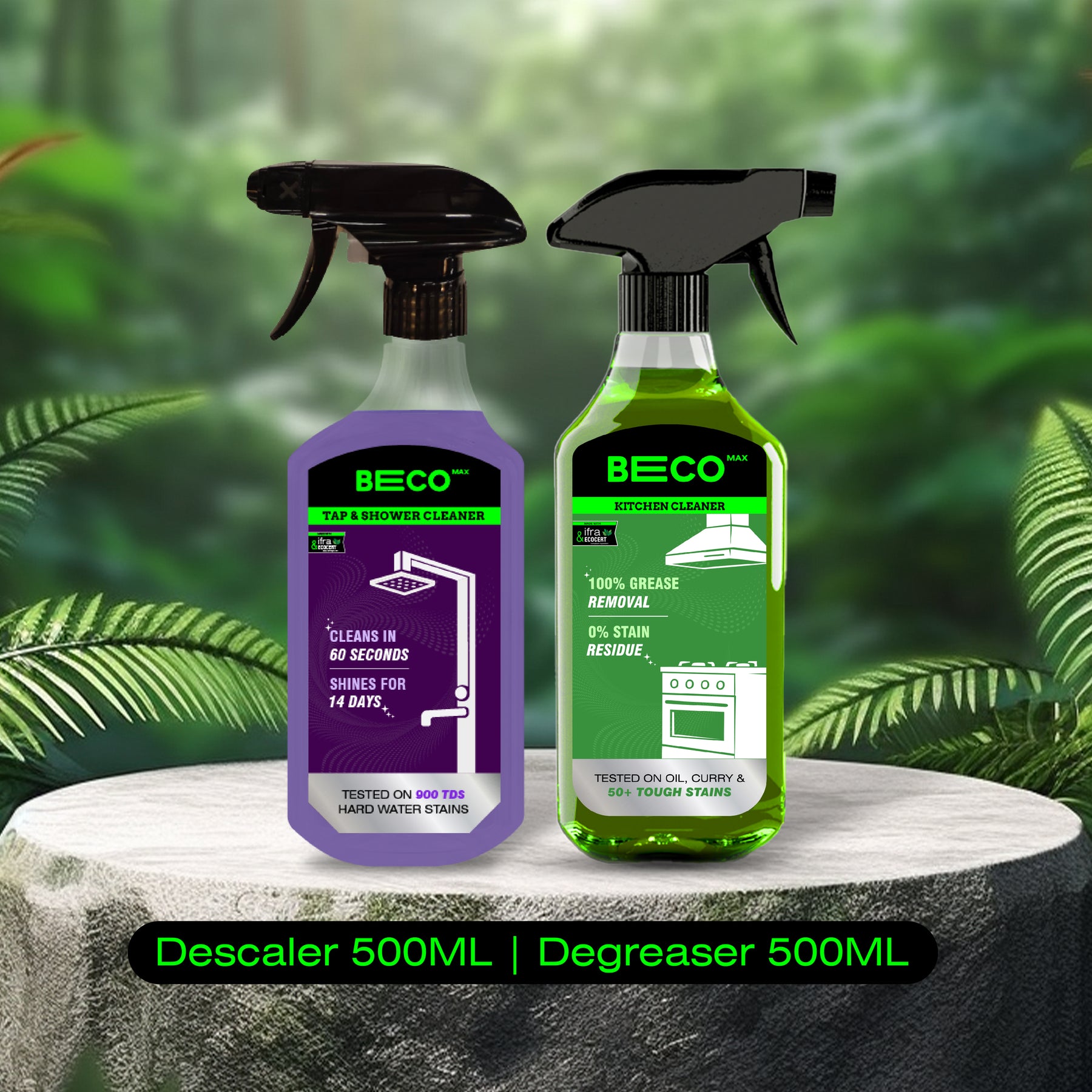 Max Clean Combo - Tap & Shower Cleaner + Kitchen Cleaner