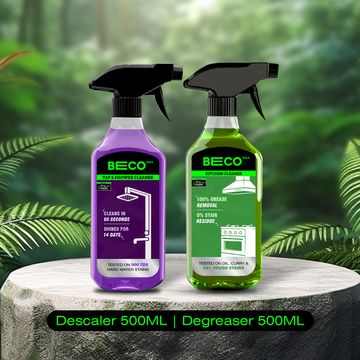 Max Clean Combo - Tap & Shower Cleaner + Kitchen Cleaner.