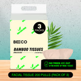 Bamboo Facial Tissues - 200 pulls | Pack of 3_
