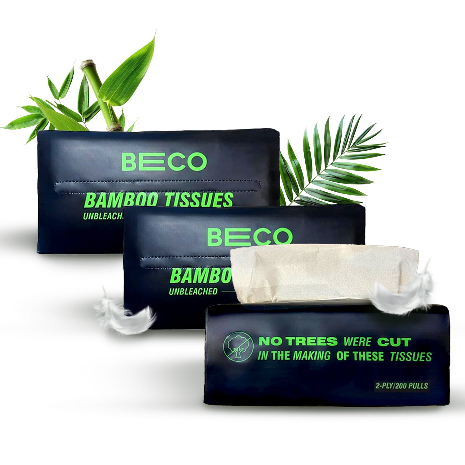 Bamboo Facial Tissues - 200 pulls | Pack of 3