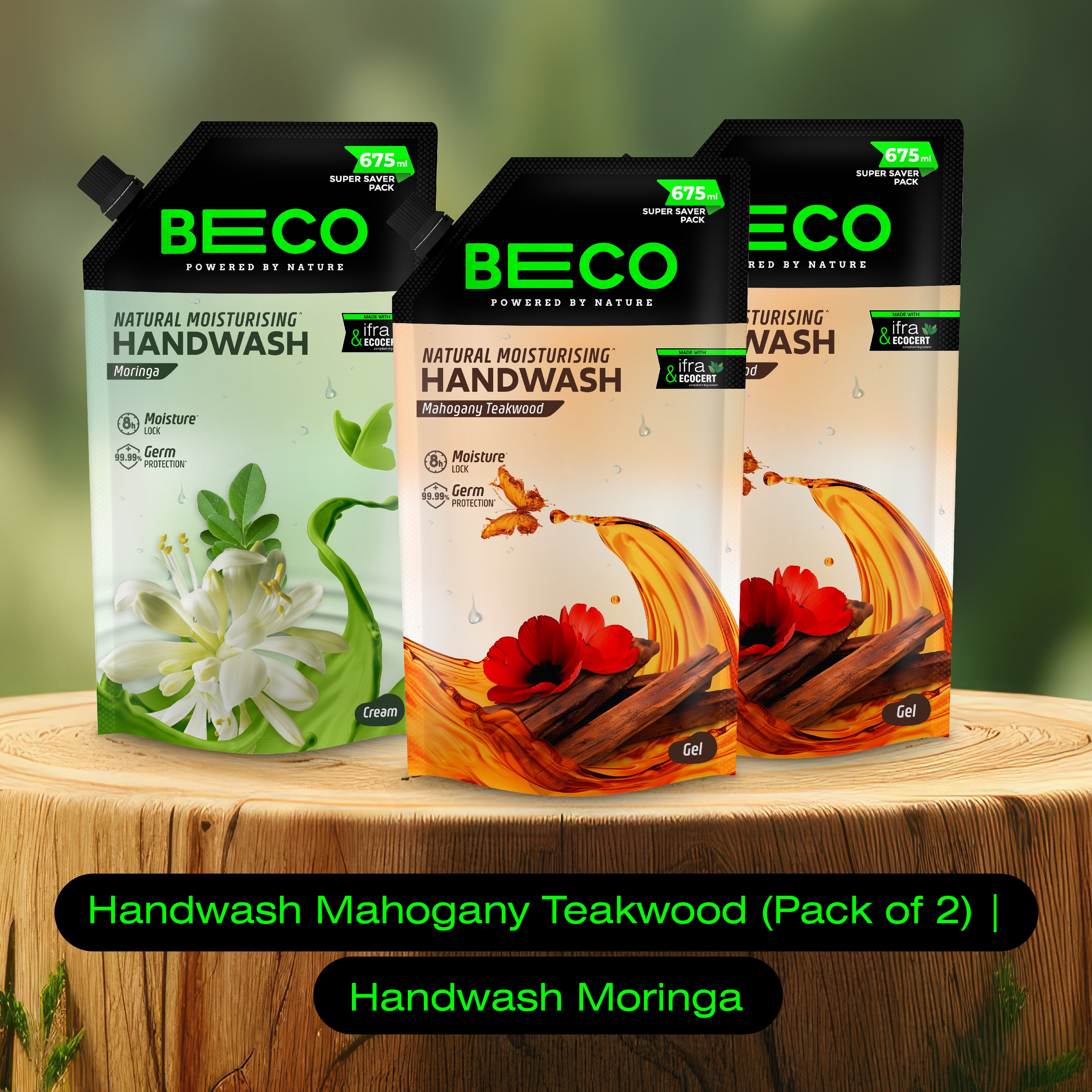 Dual Mahogany + Moringa Handwash Pack