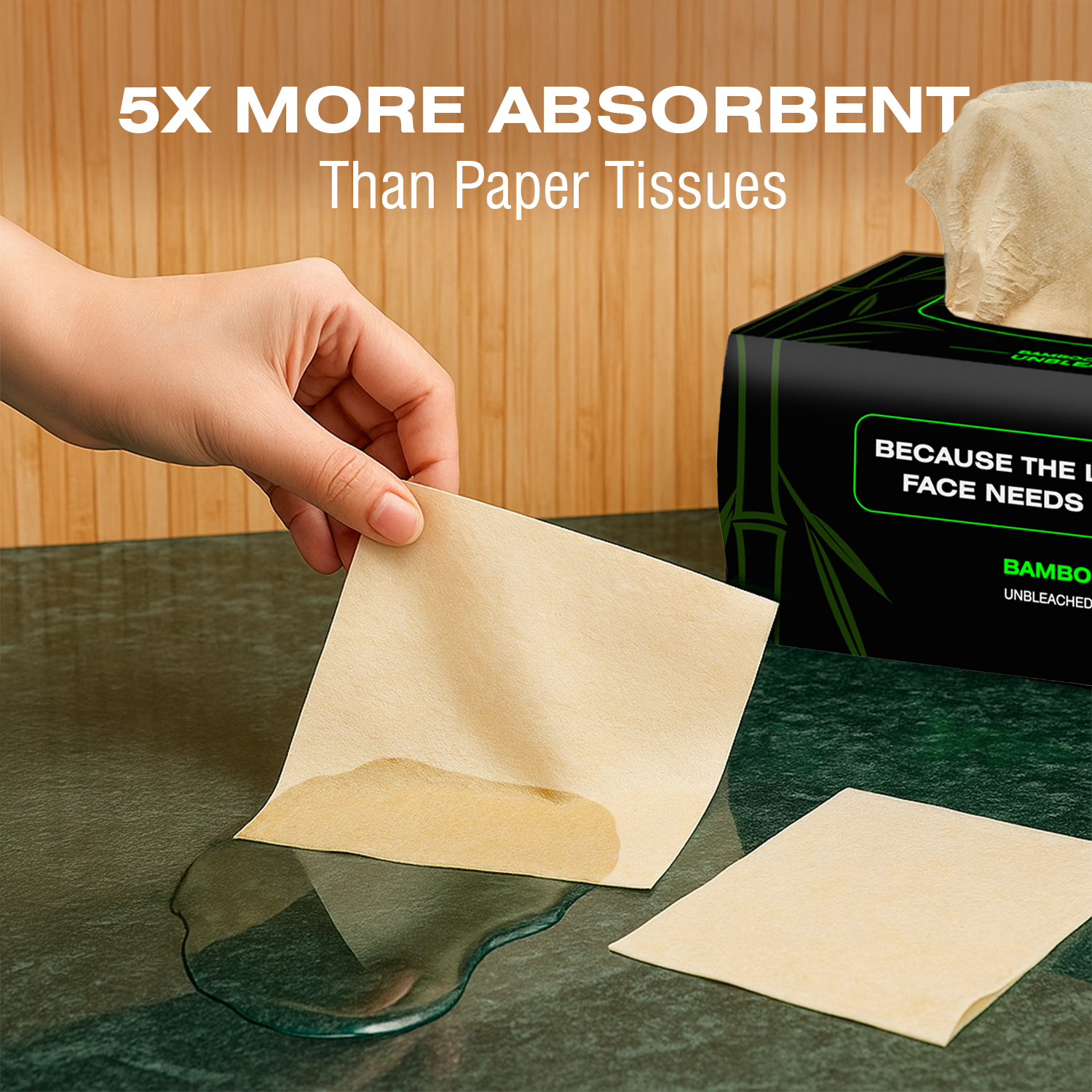 Bamboo Facial Tissue 100 Pulls 3ply !