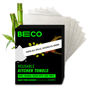Reusable Bamboo Kitchen Towel - 6 Sheets