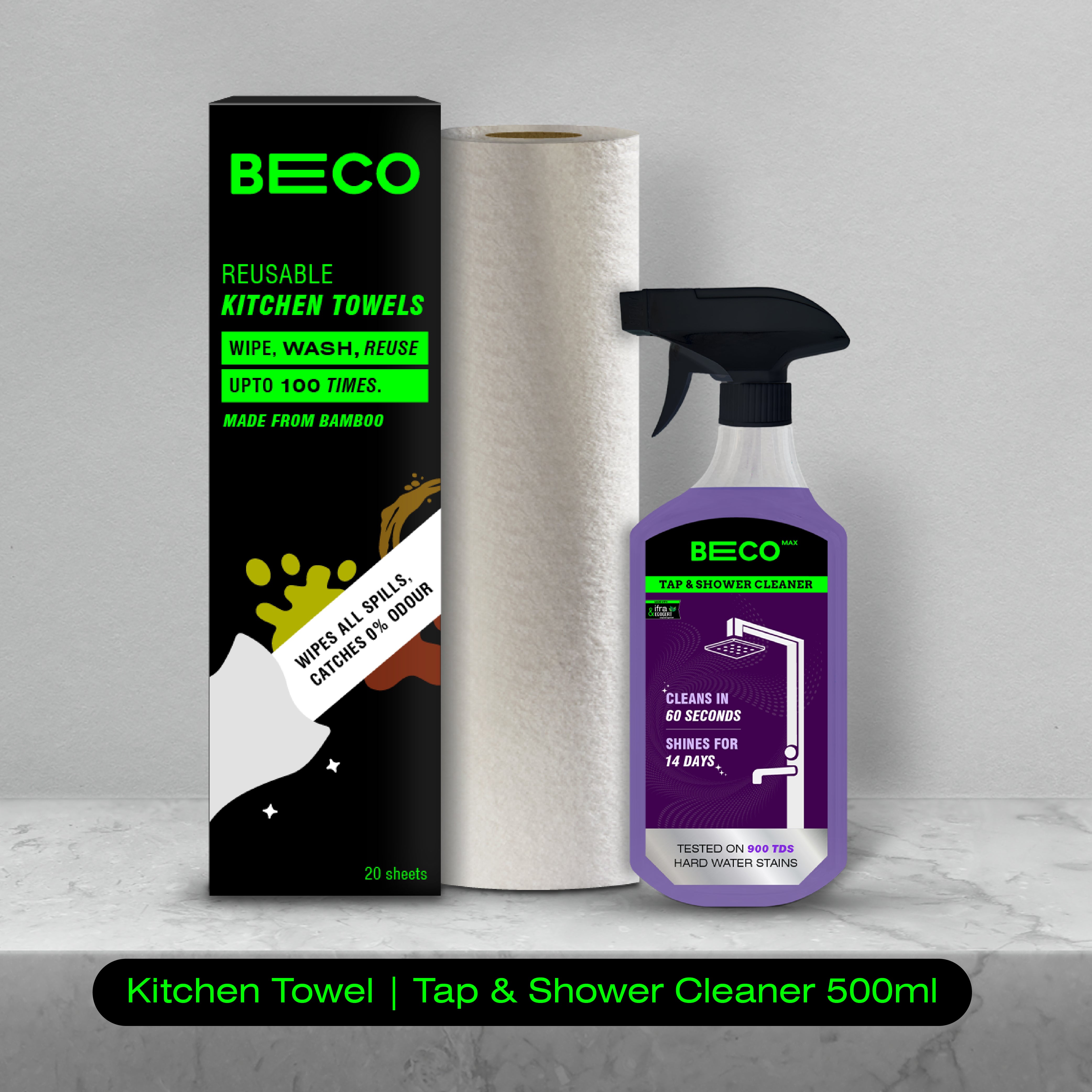 Swipe & Shine Limescale Combo | Best Tap and Shower Cleaner Kit