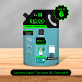 Natural Laundry Cleaner Liquid Refill | Top Load - 2 litre (Pack of 6)