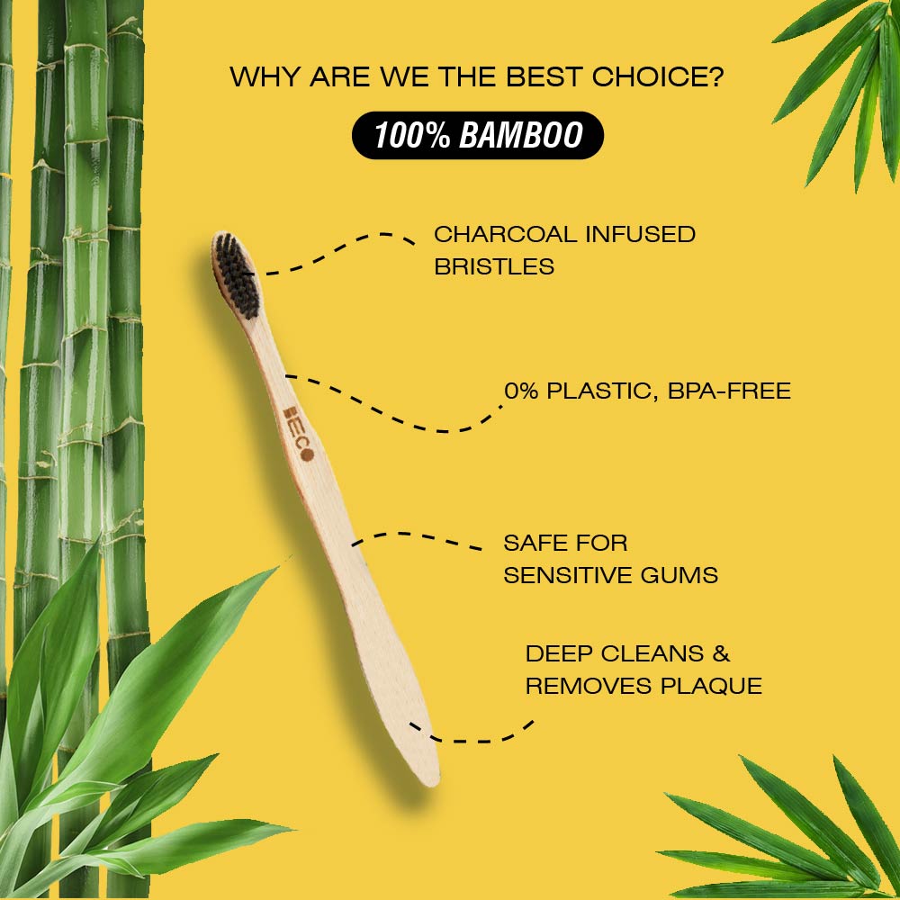 Bamboo Toothbrush Pack of 2**