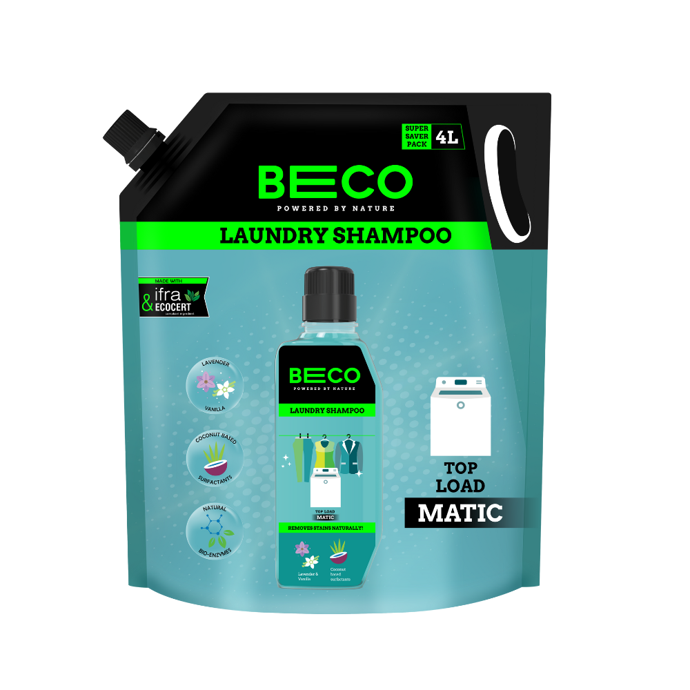 Beco Laundry Cleaner Liquid Shampoo Top Load 4 Ltr Refill