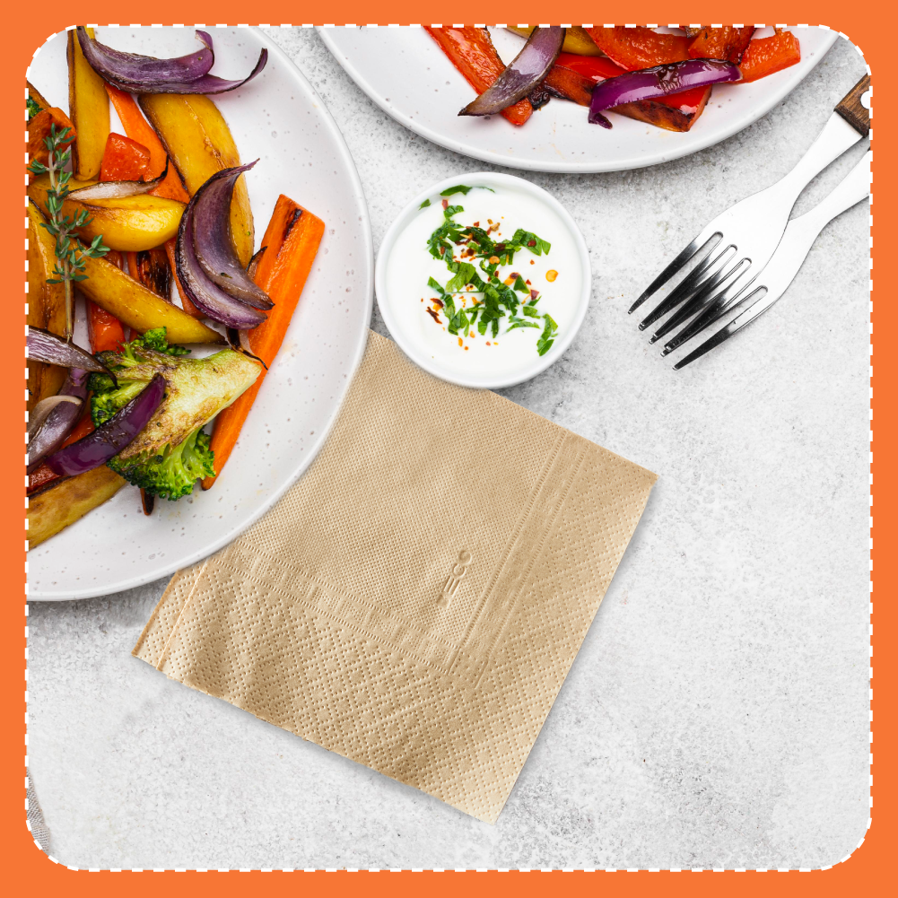 Bamboo Serving Napkins - 100 pulls