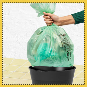 Biodegradable Medium Garbage Bags, 19" x 21", Pack of 3, 30 bags/roll