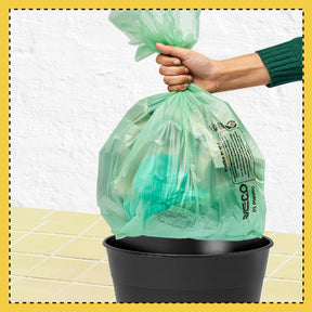 Biodegradable Small Garbage Bags 17 x 19, Pack of 2, 30 bags/roll